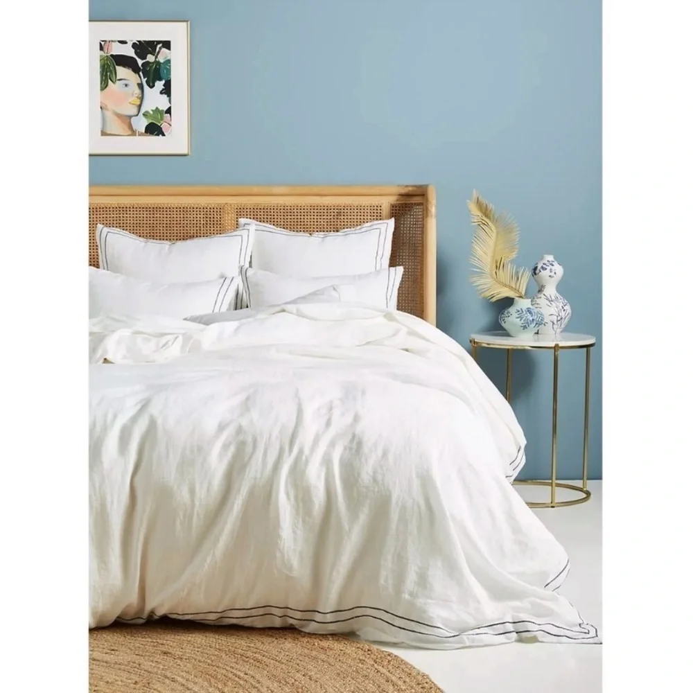 Anthropologie x Moderna Twin Linen Sheet Set NIB READ